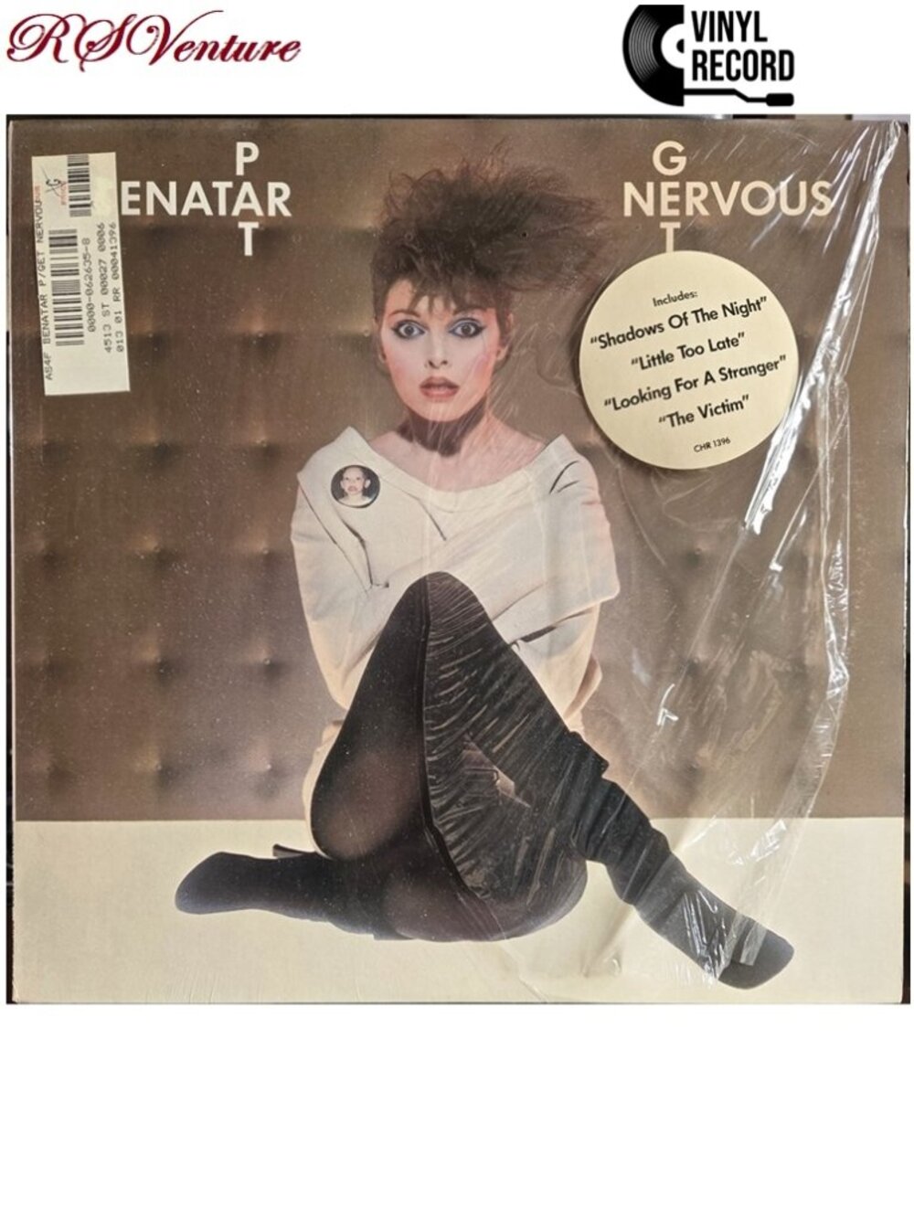 Vintage 1982 Pat Benatar "GET NERVOUS" LP Album